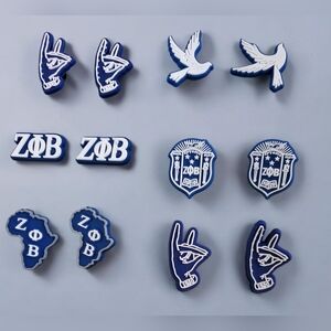 Zeta Phi Beta Sorority Croc Charms